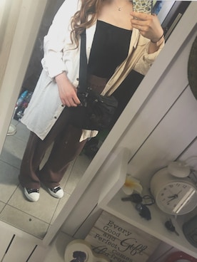 「リブニットパンツ」｜ももか プロフ必読。さん（レディース・154cm）の秋コーディネート