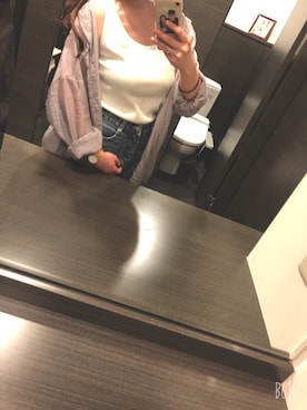 「アプレジュール」｜「アイテム（デニムパンツ）」を使った、ももか プロフ必読。さん（レディース・154cm）の秋コーディネート