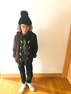 「EDWIN（エドウィン）のアイテム（ジャケット/アウター）」を使った、⁂sebu⁂さん（キッズ・140cm）の冬コーディネート