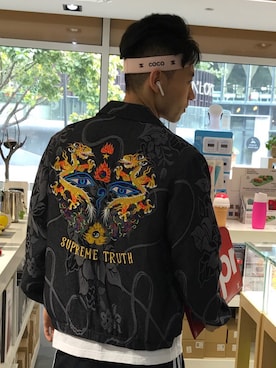 「LouisVuitton」｜「アイテム（スタジャン）」を使った、colorcolorseeseeさん（メンズ・180cm）の春コーディネート