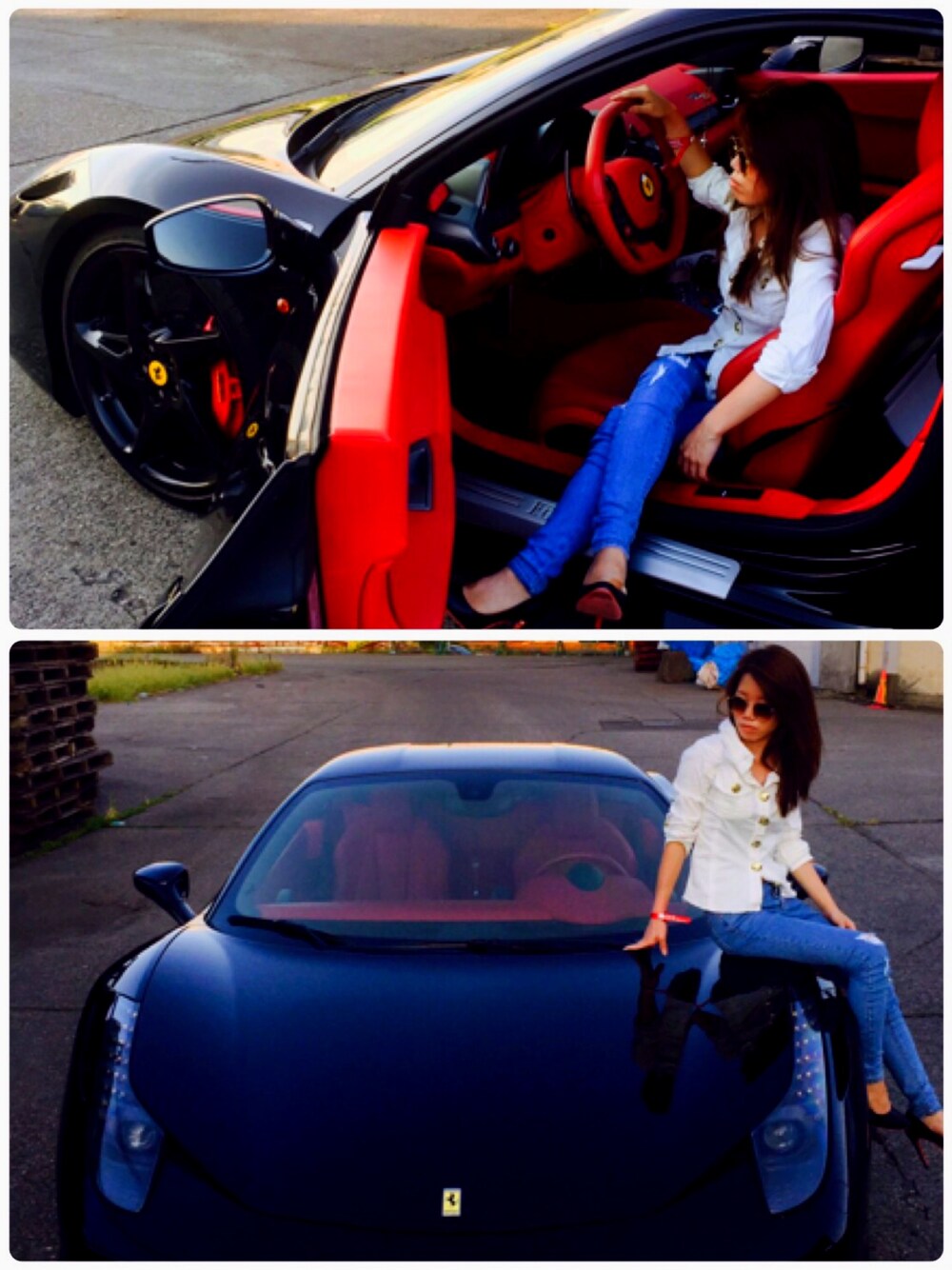 「秋のコーデ、スキニー、車」｜「EGOISTのアイテム（デニムパンツ、その他）」を使った、yukkoさん（レディース・146cm）の冬コーディネートの1枚目の写真