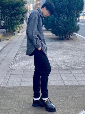 junさん（メンズ・171cm）の冬コーディネート