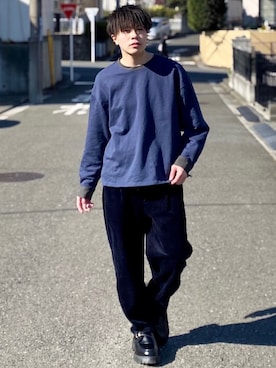 「JOURNAL STANDARD（ジャーナルスタンダード）のアイテム（セットアップ）」を使った、junさん（メンズ・171cm）の冬コーディネート