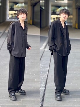 「LILL（リル）のアイテム（テーラードジャケット）」を使った、junさん（メンズ・171cm）の春コーディネート