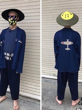 「KAPITAL（キャピタル）のアイテム（その他アウター）」を使った、HEARTBREAKMANさん（メンズ・166cm）の夏コーディネート