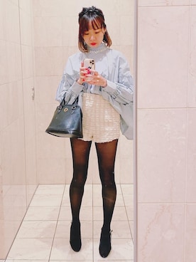 「20,000,000fragments（トゥエンティーミリオンフラッグメンツ.）のアイテム（パンツ）」を使った、Eri Kanematsuさん（レディース・165cm）の冬コーディネート