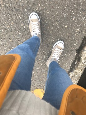「CONVERSE（コンバース）のCONVERSE コンバース CVS AS COLORS OX キャンバスオールスターカラーズオックス 32860669 BEIGE（スニーカー、ベージュ系）」を使った、hamさん（レディース・165cm）の春コーディネート