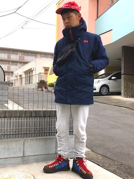 「nonnative（ノンネイティブ）のアイテム（スウェットパンツ）」を使った、KHさん（メンズ・170cm）の冬コーディネート