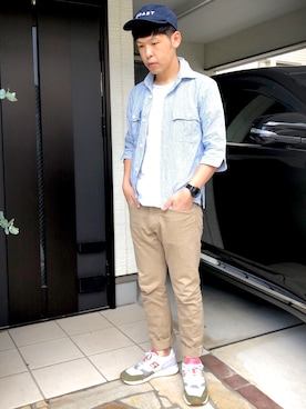 「nonnative（ノンネイティブ）のアイテム（チノパンツ）」を使った、KHさん（メンズ・170cm）の春コーディネート