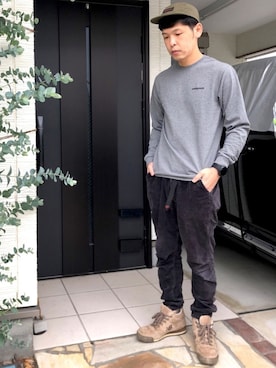 「BRIEFING（ブリーフィング）のアイテム（帽子）」を使った、KHさん（メンズ・170cm）の春コーディネート