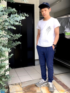 「nonnative（ノンネイティブ）のアイテム（Tシャツ/カットソー）」を使った、KHさん（メンズ・170cm）の夏コーディネート