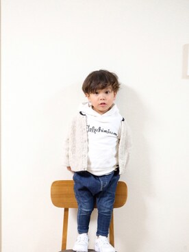 「ボーター」｜♡ichu♡さん（キッズ・90cm）の冬コーディネート