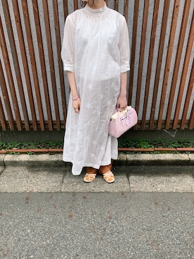 「Steven Alan（スティーブンアラン）のアイテム（ワンピース/ドレス）」を使った、mさん（レディース・157cm）の夏コーディネート