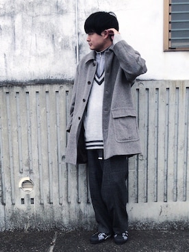 「JOSEPH ABBOUD（ジョセフアブード）のアイテム（ジャケット/アウター）」を使った、しょうたさん（メンズ・167cm）の冬コーディネート