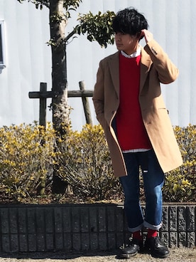 「Dr. Martens（ドクターマーチン）のDR.MARTENS / ドクターマーチン : WINGTIP BROGUE #（ドレスシューズ）」を使った、しょうたさん（メンズ・167cm）の冬コーディネート