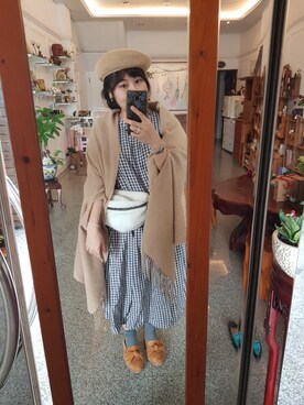 「SM2（エスエムツー）のアイテム（ハンチング/ベレー帽）」を使った、katty goldgansさん（レディース・155cm）の冬コーディネート