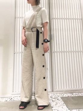 「UNITED TOKYO（ユナイテッドトウキョウ）のアイテム（サロペット/オーバーオール）」を使った、nonokaさん（レディース・167cm）の春コーディネート