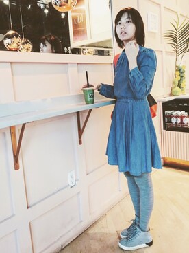 「Leather Crown（レザークラウン）のアイテム」を使った、Sammiさん（レディース・163cm）の秋コーディネート