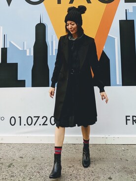 「initial（イニシャル）のアイテム（テーラードジャケット）」を使った、Sammiさん（レディース・163cm）の秋コーディネート