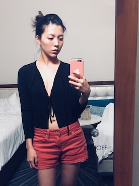 「Missguidedのアイテム（トップス）」を使った、Sammiさん（レディース・163cm）の秋コーディネート