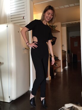 「alexanderwang（アレキサンダーワン）のアイテム（つなぎ/オールインワン）」を使った、Sammiさん（レディース・163cm）の冬コーディネート