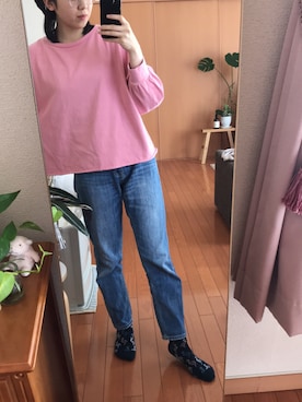 「niko and...（ニコアンド）のアイテム（デニムパンツ、ブルー系）」を使った、gialako さん（レディース）の春コーディネート