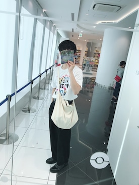 「STARTER BLACK LABEL（スターターブラックレーベル）のアイテム（Tシャツ/カットソー）」を使った、Kushihara Yoshiakiさん（メンズ・174cm）の春コーディネート