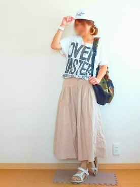 「BROWNY（ブラウニー）のアイテム（バッグ）」を使った、ゆかっぽんさん（レディース・163cm）の夏コーディネート