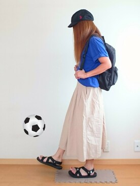 キャスケットを使った サッカー日本代表応援コーデ の人気ファッションコーディネート Wear