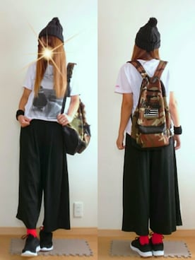 「BROWNY（ブラウニー）のアイテム（バッグ）」を使った、ゆかっぽんさん（レディース・163cm）の秋コーディネート