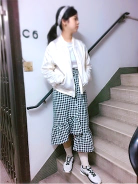 「Marc by Marc Jacobs（マークバイマークジェイコブス）のアイテム（ピアス（片耳用））」を使った、Woodyさん（レディース・155cm）の冬コーディネート