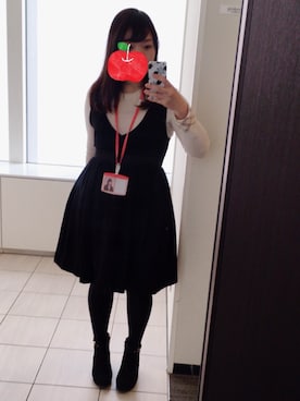 「MISCH MASCH（ミッシュマッシュ）のアイテム（ダッフルコート）」を使った、パンさん（レディース・150cm）の冬コーディネート