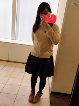 「アイテム（レインシューズ、ベージュ系）」を使った、パンさん（レディース・150cm）の春コーディネート