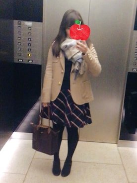 「BLUE LABEL CRESTBRIDGE（ブルーレーベルクレストブリッジ）のアイテム（テーラードジャケット）」を使った、パンさん（レディース・150cm）の春コーディネート