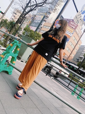 「シュプリーム」｜「アイテム（サンダル）」を使った、nadineさん（レディース・155cm）の夏コーディネート