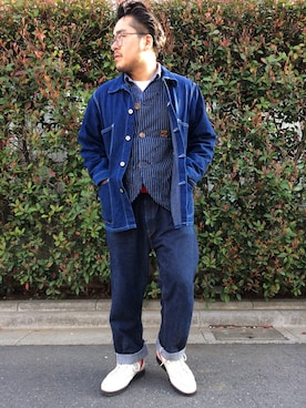 「DIFFEDUCATION（ディフデュ　ケーション）のアイテム（シューズ）」を使った、gunken5さん（メンズ・171cm）の春コーディネート