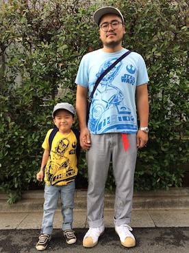 「Denime（ドゥニーム）のアイテム（キャップ）」を使った、gunken5さん（メンズ・171cm）の夏コーディネート