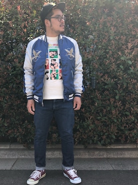「オールスター」｜「アイテム（ブルゾン）」を使った、gunken5さん（メンズ・171cm）の春コーディネート