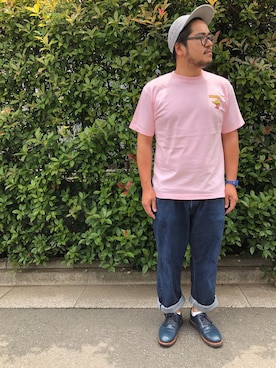 「Denime（ドゥニーム）のアイテム（キャップ）」を使った、gunken5さん（メンズ・171cm）の夏コーディネート