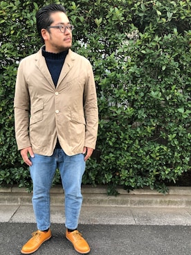 「zozoデニム」｜「アイテム（その他シューズ）」を使った、gunken5さん（メンズ・171cm）の冬コーディネート