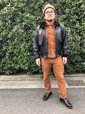 「レッドウィング」｜「アイテム（その他アウター）」を使った、gunken5さん（メンズ・171cm）の冬コーディネート