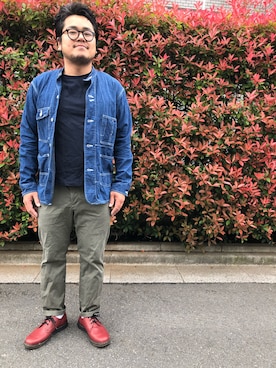 「ZOZO」｜「アイテム（デニムジャケット）」を使った、gunken5さん（メンズ・171cm）の春コーディネート