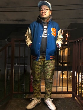 「Jordan」｜「アイテム（ブルゾン）」を使った、gunken5さん（メンズ・171cm）の冬コーディネート
