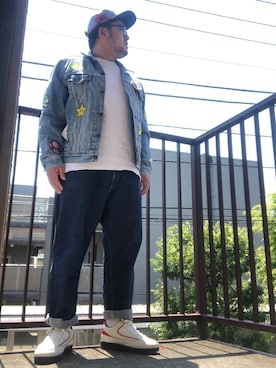 「Jordan」｜「アイテム（デニムジャケット）」を使った、gunken5さん（メンズ・171cm）の春コーディネート