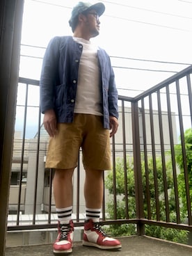 「Jordan」｜「アイテム（ミリタリージャケット）」を使った、gunken5さん（メンズ・171cm）の春コーディネート