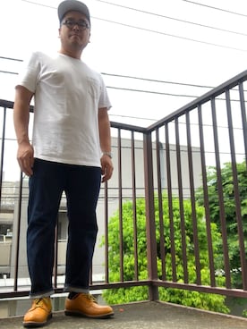 「Denime（ドゥニーム）のアイテム（キャップ）」を使った、gunken5さん（メンズ・171cm）の春コーディネート
