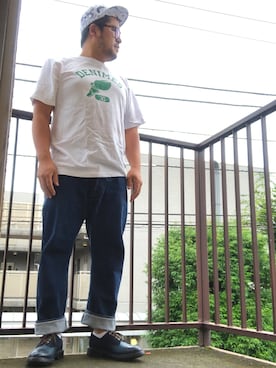 「トリッカーズ」｜「アイテム（帽子）」を使った、gunken5さん（メンズ・171cm）の夏コーディネート