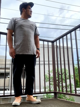 「RED KAP（レッドキャップ）のアイテム（Tシャツ/カットソー）」を使った、gunken5さん（メンズ・171cm）の夏コーディネート