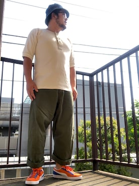 「YMCLKY（ワイエムシーエルケーワイ）のアイテム」を使った、gunken5さん（メンズ・171cm）の夏コーディネート