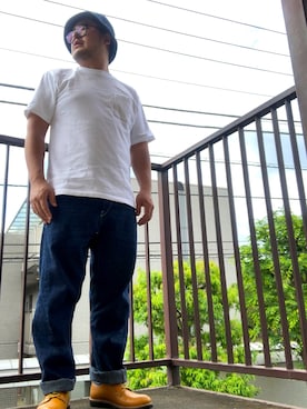 「ペインターパンツ」｜「アイテム（その他シューズ）」を使った、gunken5さん（メンズ・171cm）の夏コーディネート